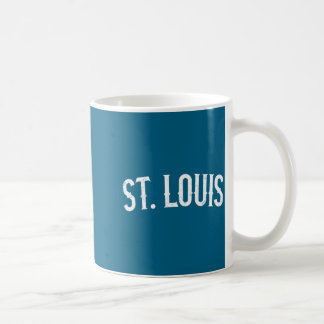 St louis missouri white distressed text vintage coffee mug