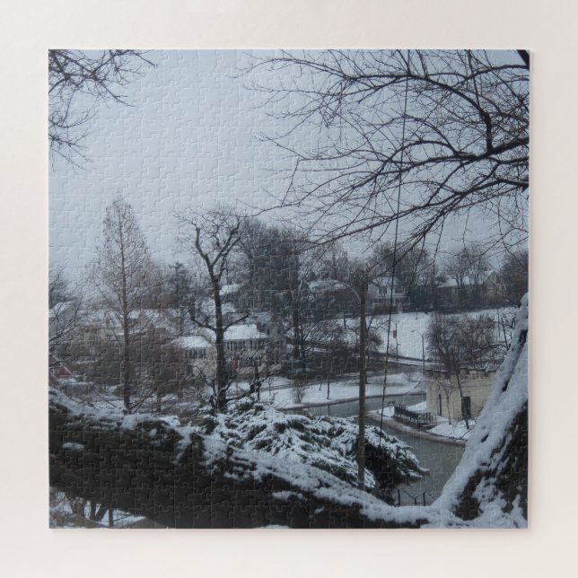 St Louis, MO Clifton Park Winter Scene Puzzle (Horizontal)