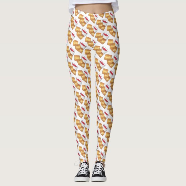 St. Louis MO Missouri Toasted Fried Ravioli Food Leggings (Front)