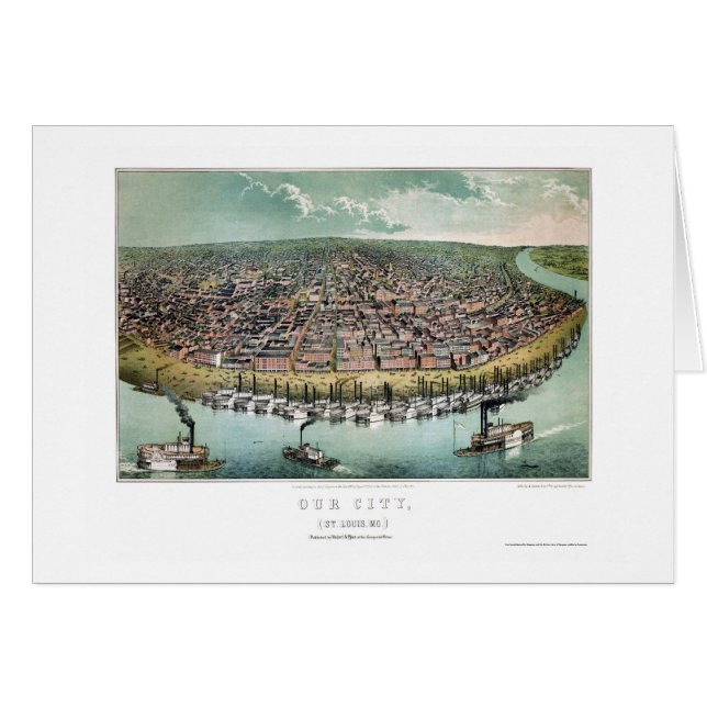 St. Louis, MO Panoramic Map - 1859 (Front Horizontal)