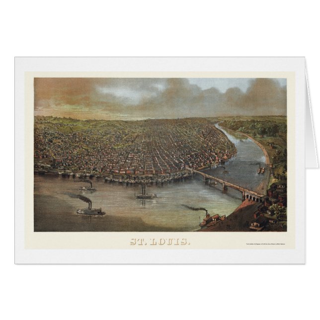 St. Louis, MO Panoramic Map - 1873 (Front Horizontal)