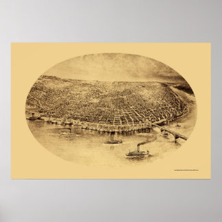 St. Louis, MO Panoramic Map - 1897 Poster