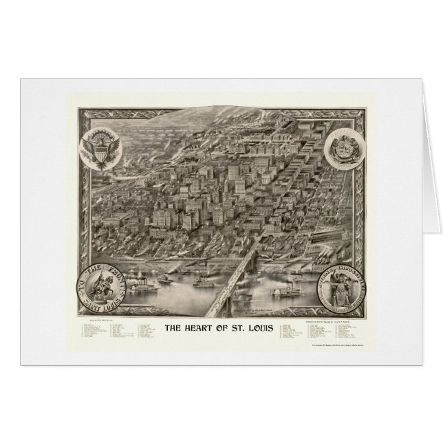 St. Louis, MO Panoramic Map - 1907 (Front Horizontal)