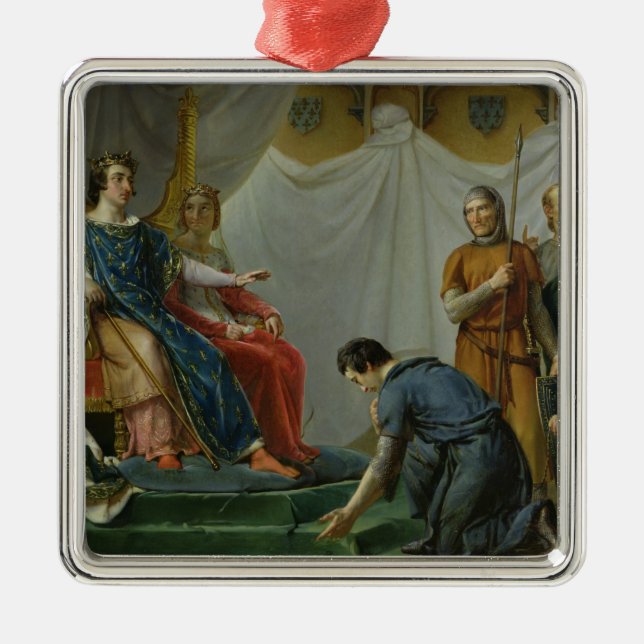 St. Louis  Pardonning Mauclerc Metal Tree Decoration (Front)