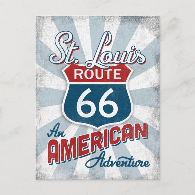 St Louis Route 66 Vintage America Missouri Postcard (Front)