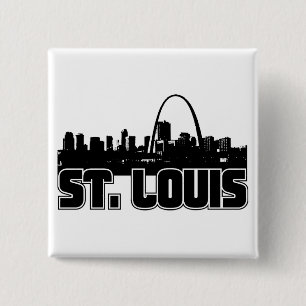 St Louis Skyline 15 Cm Square Badge