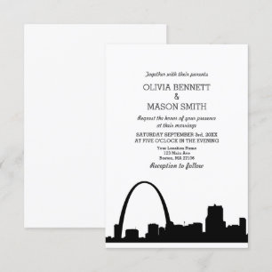 St Louis Skyline Cityscape Wedding Invitation