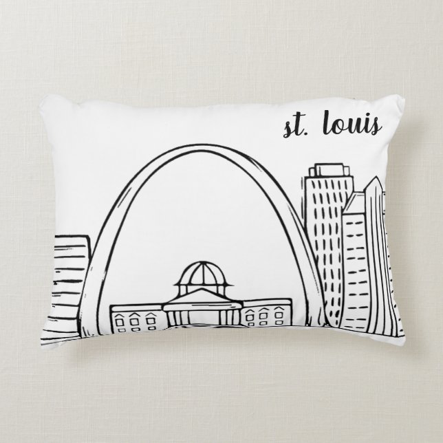 St. Louis Skyline Decorative Cushion (Front)