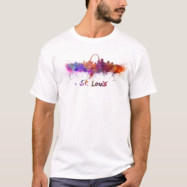 St Louis skyline in watercolor T-Shirt (Front)