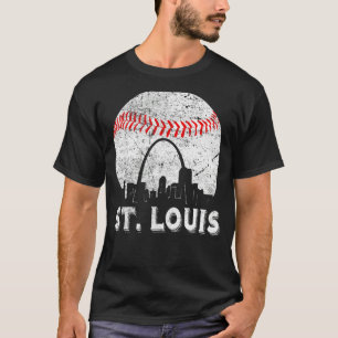 St Louis Skyline Retro St Louis Baseball Vintage T-Shirt