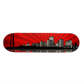 St. Louis Skyline Skateboard Deck (red)