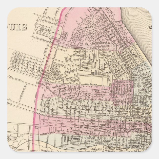 St Louis Square Sticker (Front)