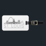 St. Louis Stylised City Skyline Luggage Tag<br><div class="desc">A unique luggage tag representing the beautiful city of St. Louis.  This tag features a stylised illustration of the city's unique skyline with its name underneath.</div>