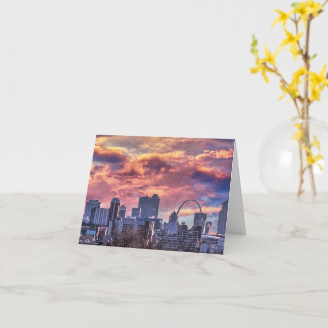 St. Louis Sunrise Card (Yellow Flower)