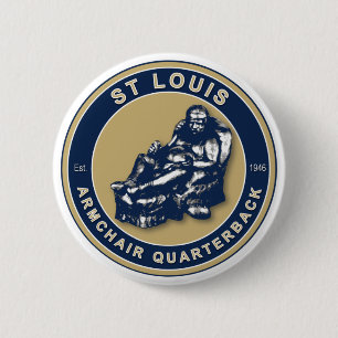St Louis The Armchair QB Football Button