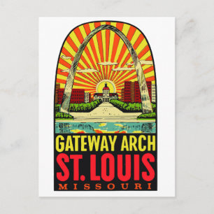 St Louis Vintage Gateway Arch Postcard