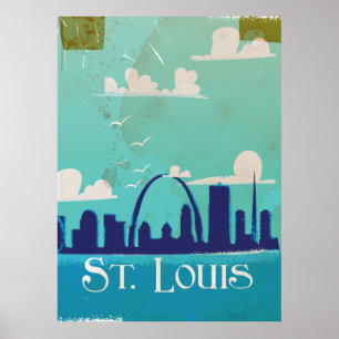 St.Louis vintage travel poster