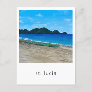 St. Lucia Beach and. Travel Postcard