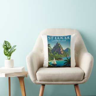 St Lucia Caribbean Jewel Cushion
