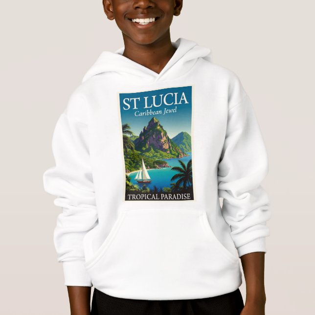St Lucia Caribbean Jewel  T-Shirt (Front)