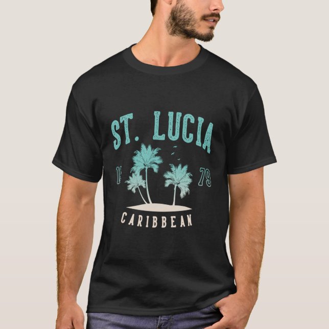 St Lucia Caribbean T-Shirt (Front)