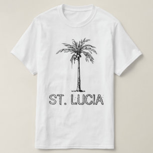 St. Lucia coconut tree black & white design T-Shirt