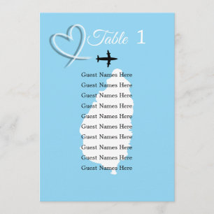 St Lucia Destination Wedding Table Plan Card