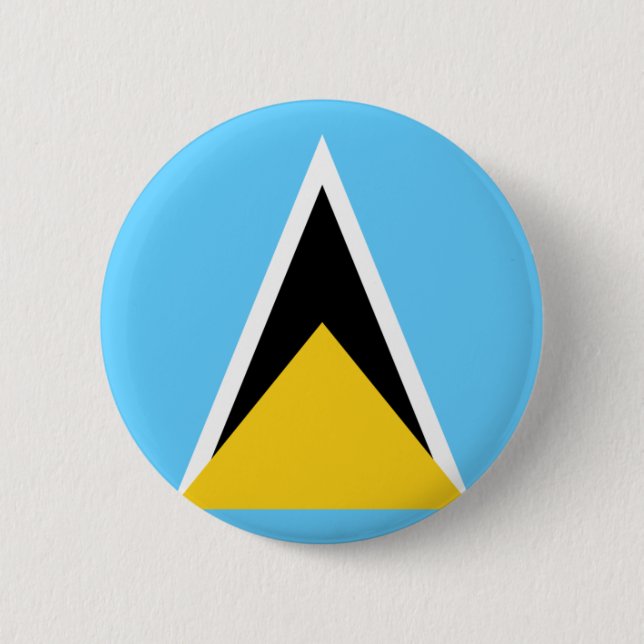 St Lucia Flag 6 Cm Round Badge (Front)