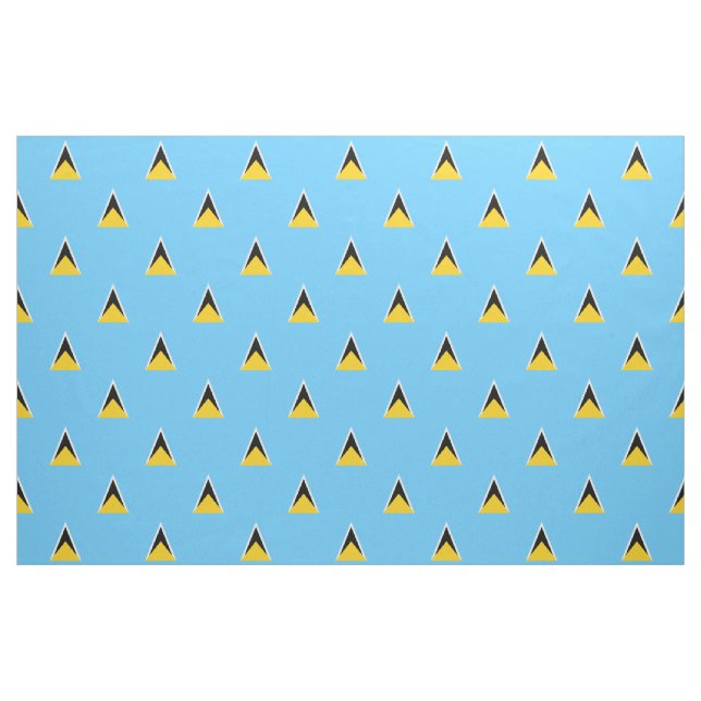 St. Lucia Flag fabric light blue (Fat Quarter)