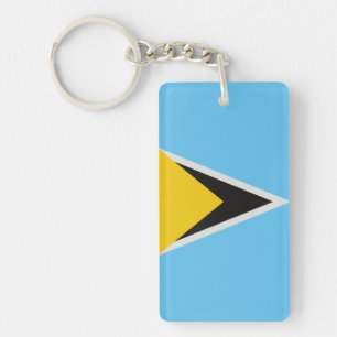 St Lucia Flag Key Ring