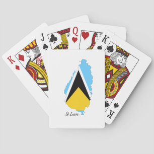 St Lucia  Flag Map    Playing Cards