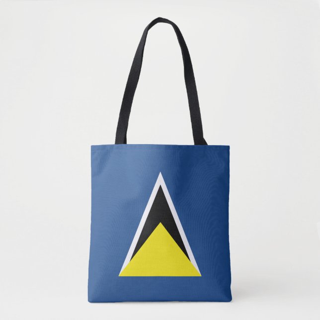 St. Lucia Flag Tote Bag (Front)