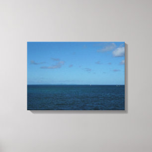 St. Lucia Horizon Blue Ocean Canvas Print