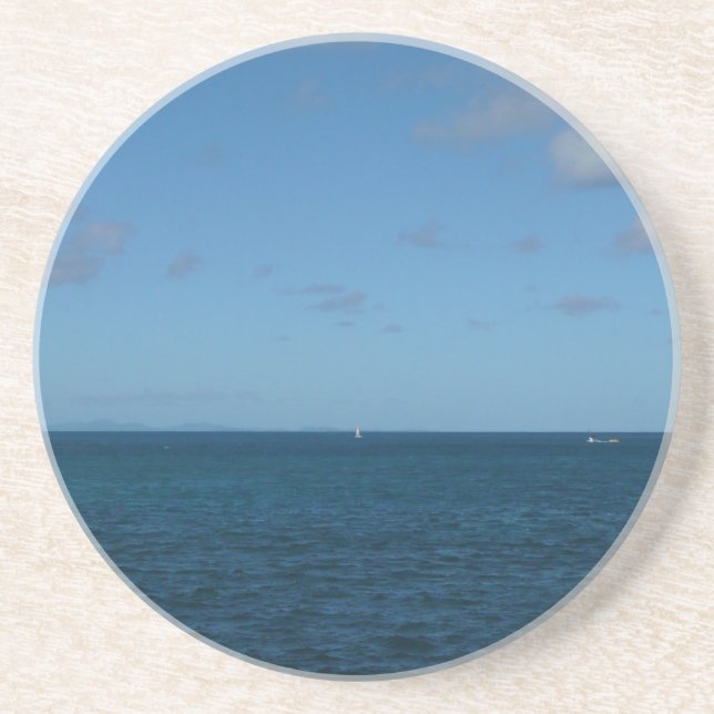 St. Lucia Horizon Blue Ocean Coaster (Front)