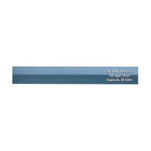 St. Lucia Horizon Blue Ocean Wrap Around Label