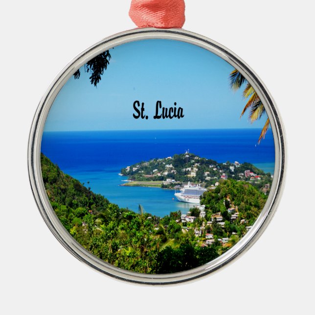 St. Lucia Metal Tree Decoration (Front)
