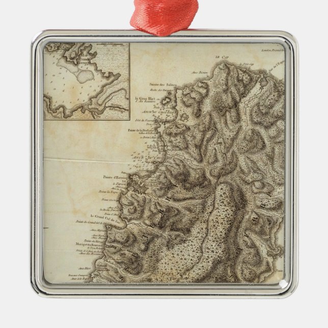 St Lucia Metal Tree Decoration (Front)