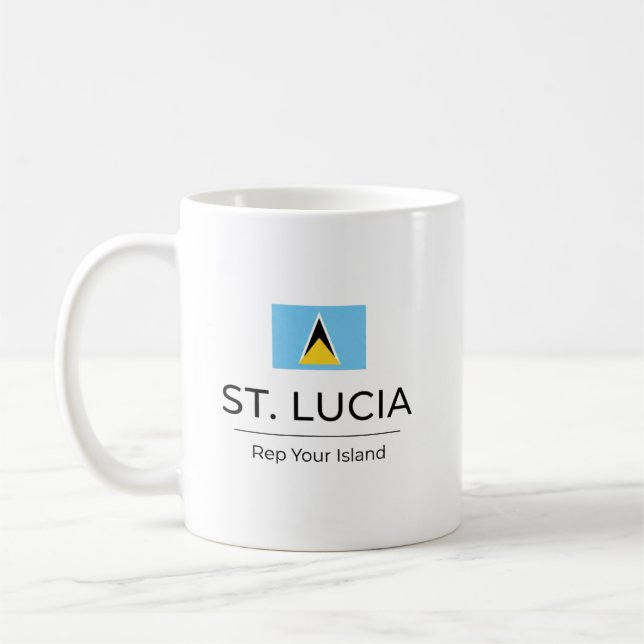 St. Lucia Minimalist | Everyday Pride Coffee Mug (Left)