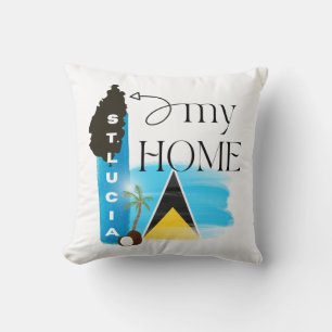 St Lucia  My Home  Cushion