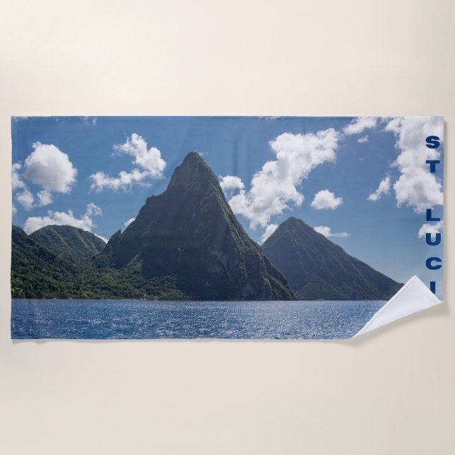 St Lucia Piton Beach Towel (Front)