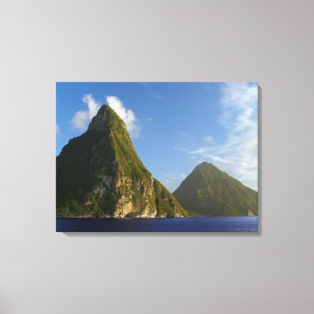 St Lucia Pitons Canvas Print (Front)