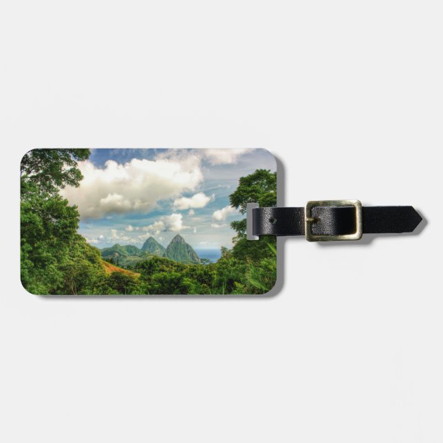 St. Lucia Pitons luggage tag (Front Horizontal)