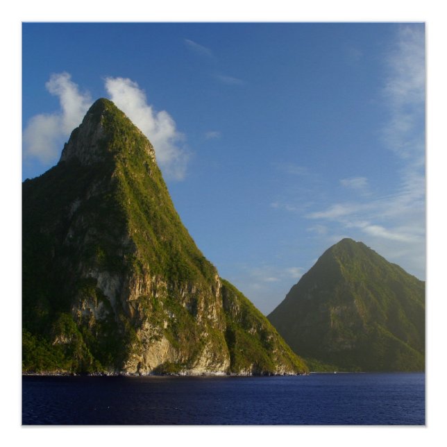 St Lucia Pitons Poster (Front)