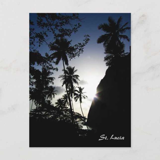 St. Lucia Sunset Postcard (Front)