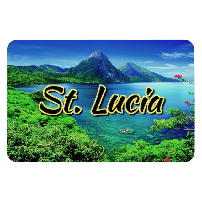St. Lucia The Pitons Magnet (Horizontal)