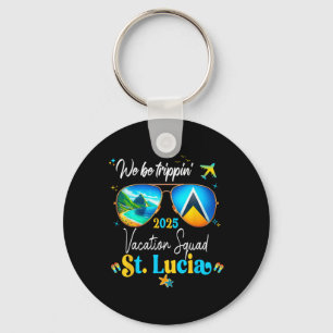 St. Lucia Vacation Family Friends Trip Cruise 2025 Key Ring