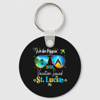 St. Lucia Vacation Family Friends Trip Cruise 2025 Key Ring