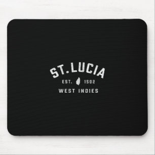 St Lucia Vintage Mens Women Girls Boys Travel Souv Mouse Pad