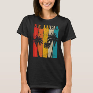 St Lucia Vintage Saint Lucia Surfer Caribbean Souv T-Shirt