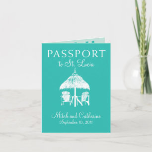 St. Lucia Wedding Passport Invitation